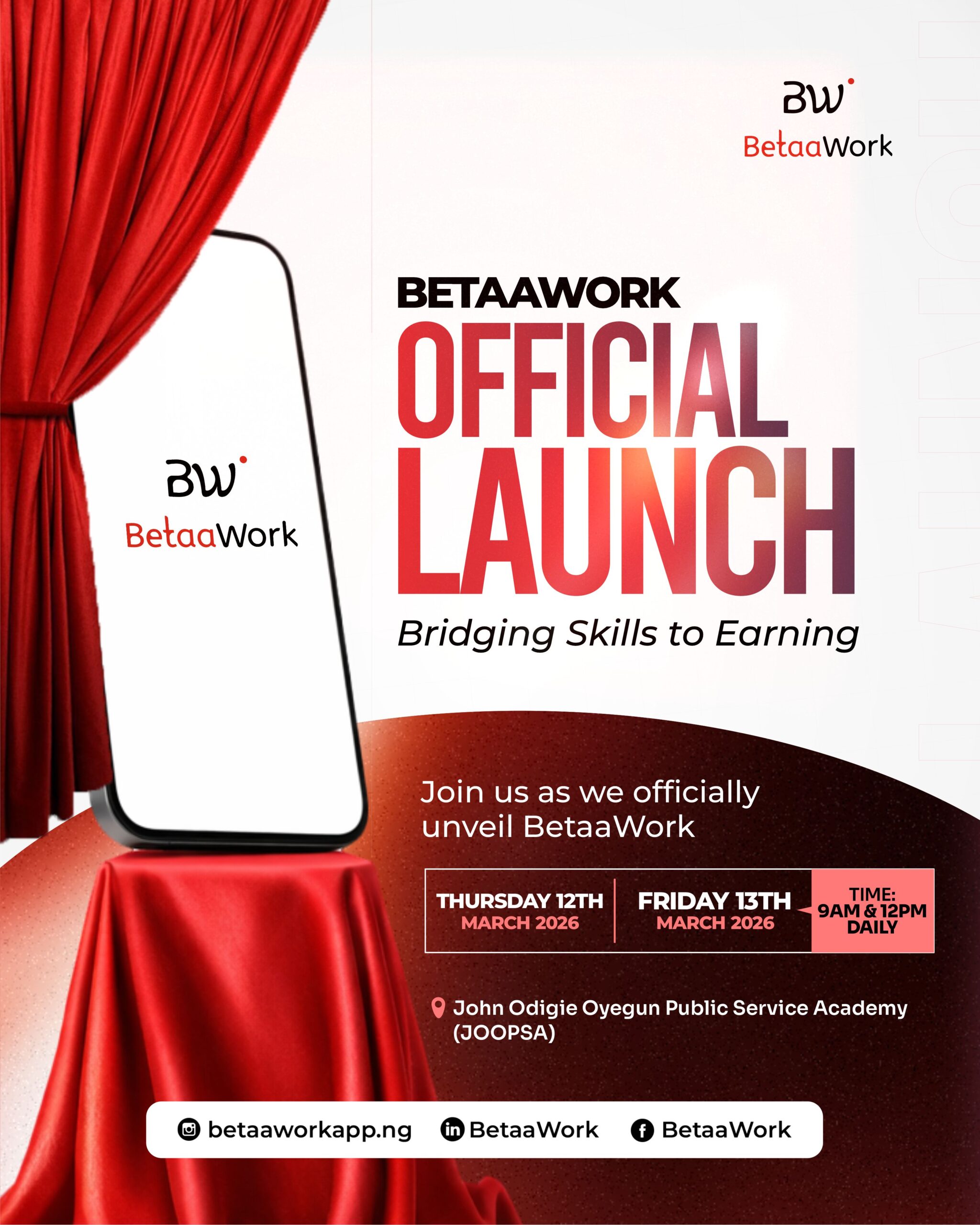 Betaawork launch flyer